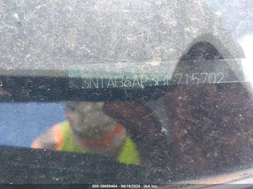 2011 Nissan Sentra 2.0S VIN: 3N1AB6AP3BL715702 Lot: 39699464