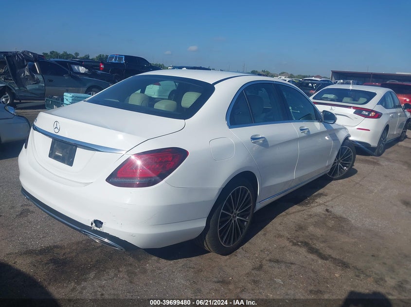 VIN W1KWF8DB2MR621296 2021 MERCEDES-BENZ C 300 SEDAN