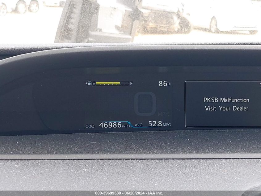 2019 Toyota Prius VIN: JTDKARFU8K3101292 Lot: 39699580