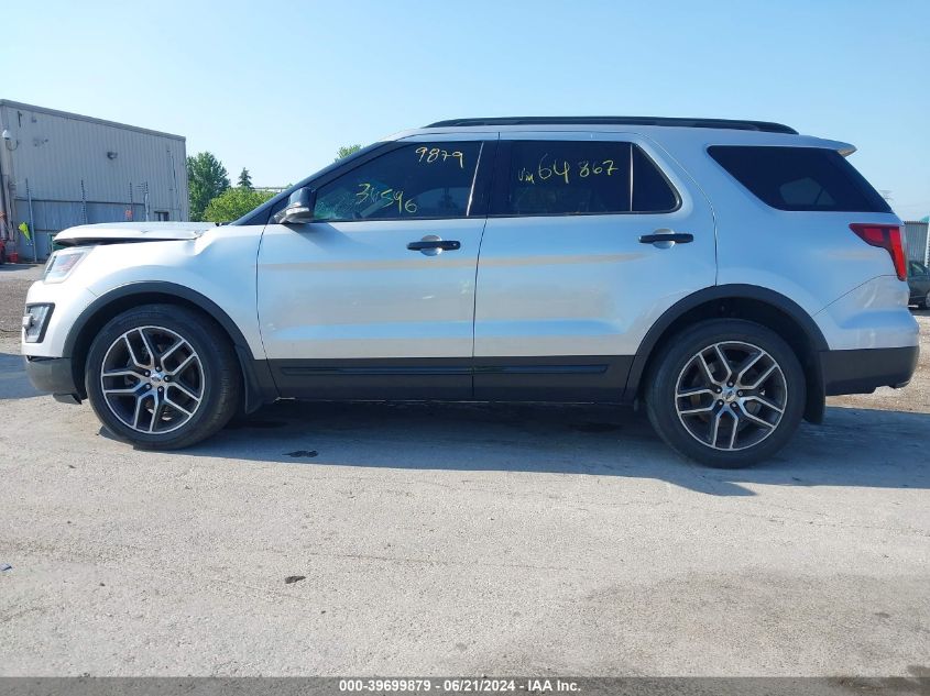 2016 Ford Explorer Sport VIN: 1FM5K8GT6GGC64867 Lot: 39699879