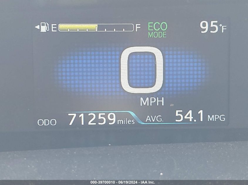 2021 Toyota Prius Xle Awd-E VIN: JTDL9MFU1M3024672 Lot: 39700010