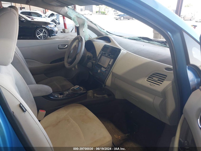 2012 Nissan Leaf Sl VIN: JN1AZ0CP1CT022923 Lot: 39700030