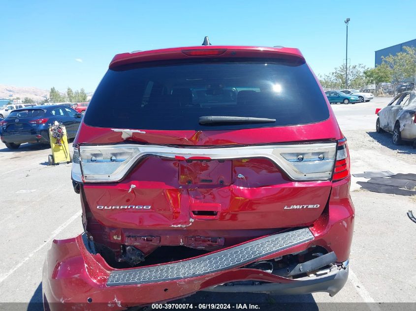2015 Dodge Durango Limited VIN: 1C4RDHDG7FC937792 Lot: 39700074