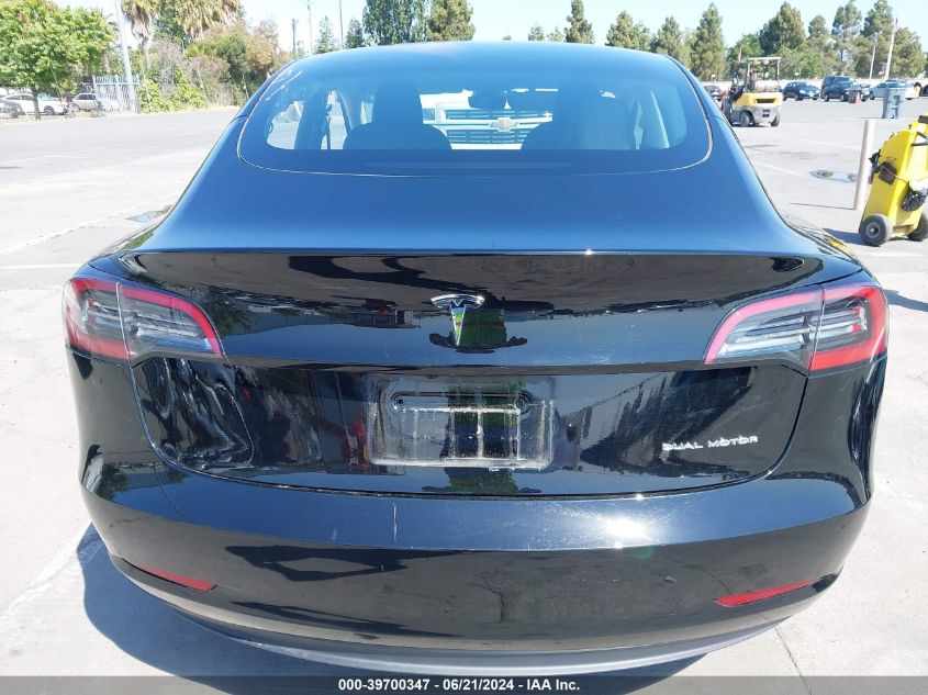 2023 Tesla Model 3 Long Range Dual Motor All-Wheel Drive VIN: 5YJ3E1EB2PF604952 Lot: 39700347