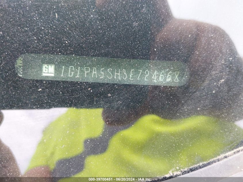 2014 Chevrolet Cruze Ls Auto VIN: 1G1PA5SH3E7246687 Lot: 39700451