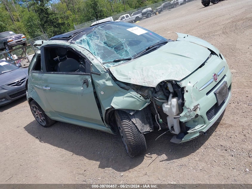 2013 Fiat 500 Sport VIN: 3C3CFFBR0DT651913 Lot: 39700457