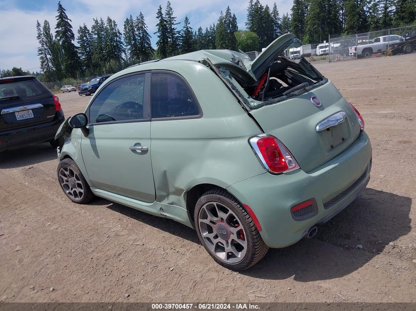 2013 Fiat 500 Sport VIN: 3C3CFFBR0DT651913 Lot: 39700457