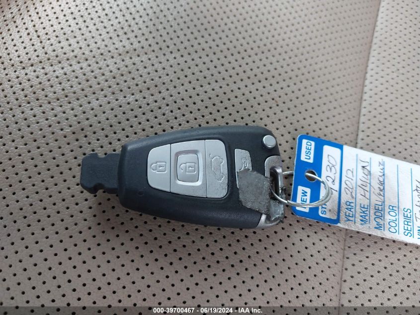 2012 Hyundai Veracruz Limited VIN: KM8NU4CC3CU182311 Lot: 39700467