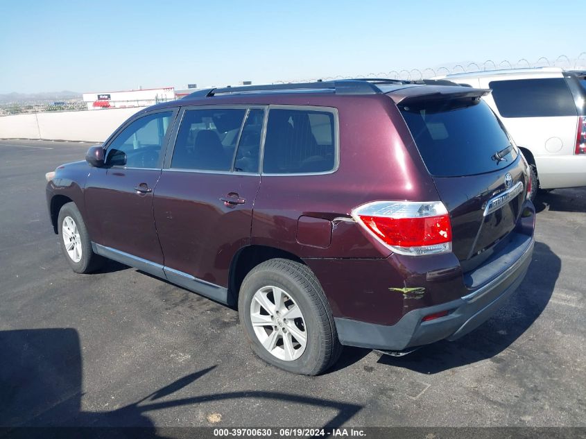 2012 Toyota Highlander Base V6 VIN: 5TDZK3EH5CS072413 Lot: 39700630