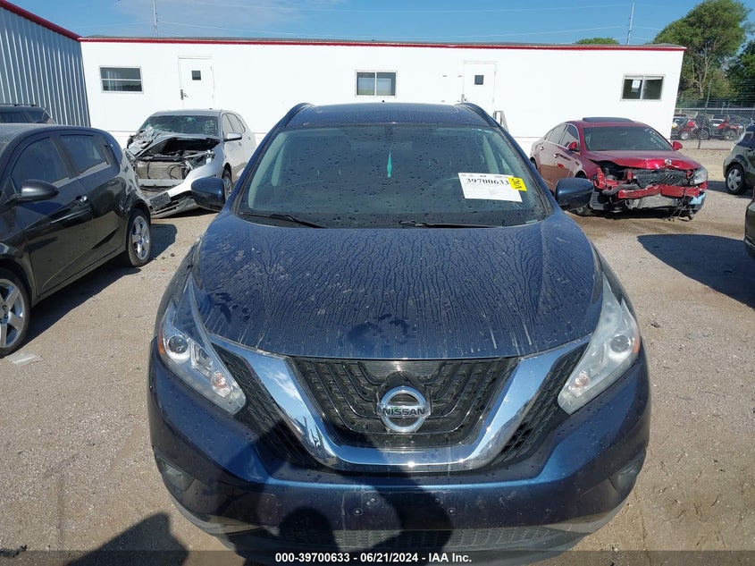 2016 Nissan Murano Sv VIN: 5N1AZ2MH0GN165996 Lot: 39700633