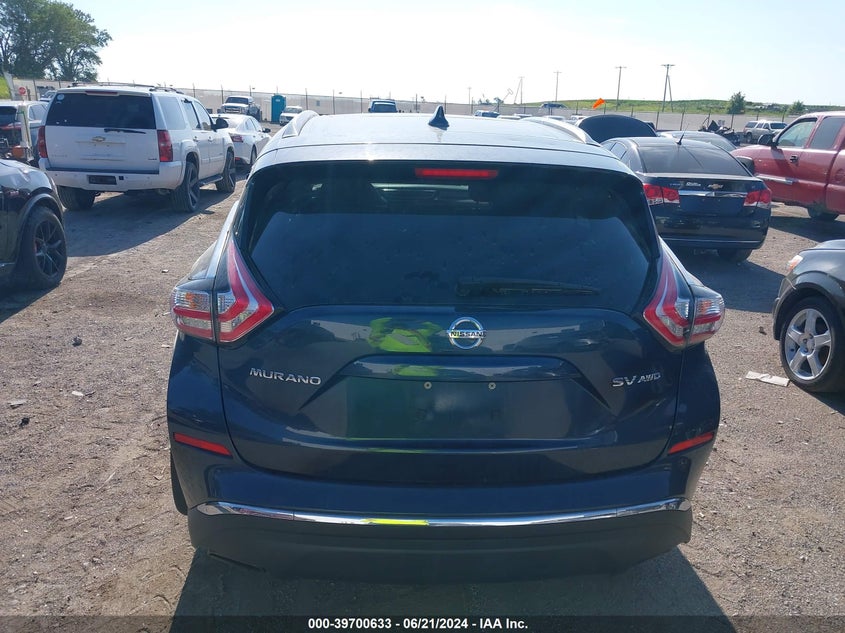 2016 Nissan Murano Sv VIN: 5N1AZ2MH0GN165996 Lot: 39700633