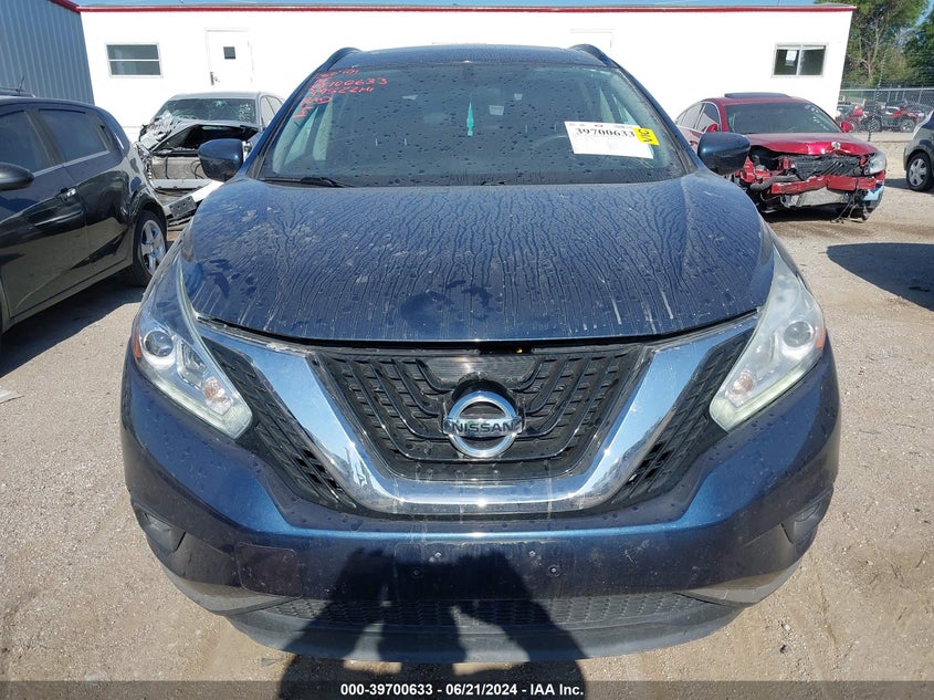 2016 Nissan Murano Sv VIN: 5N1AZ2MH0GN165996 Lot: 39700633