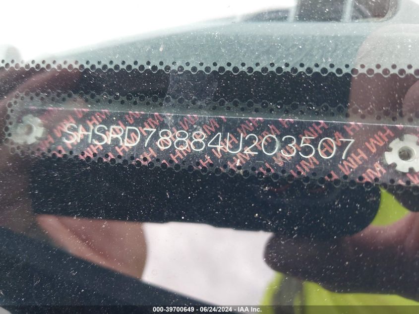 2004 Honda Cr-V Ex VIN: SHSRD78884U203507 Lot: 39700649
