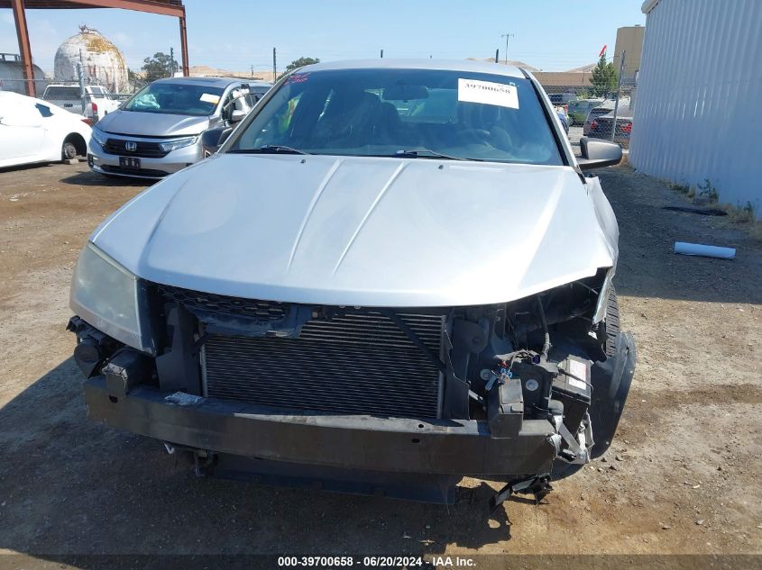 2012 Dodge Avenger Se VIN: 1C3CDZAB9CN272550 Lot: 39700658