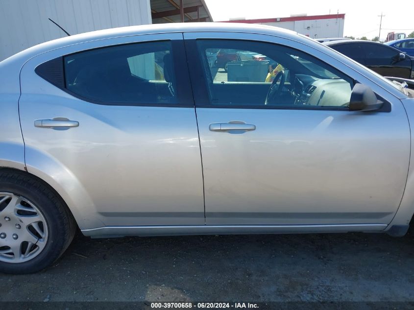 2012 Dodge Avenger Se VIN: 1C3CDZAB9CN272550 Lot: 39700658