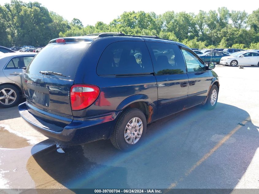 2005 Dodge Grand Caravan Se VIN: 1D4GP24R75B142116 Lot: 39700704
