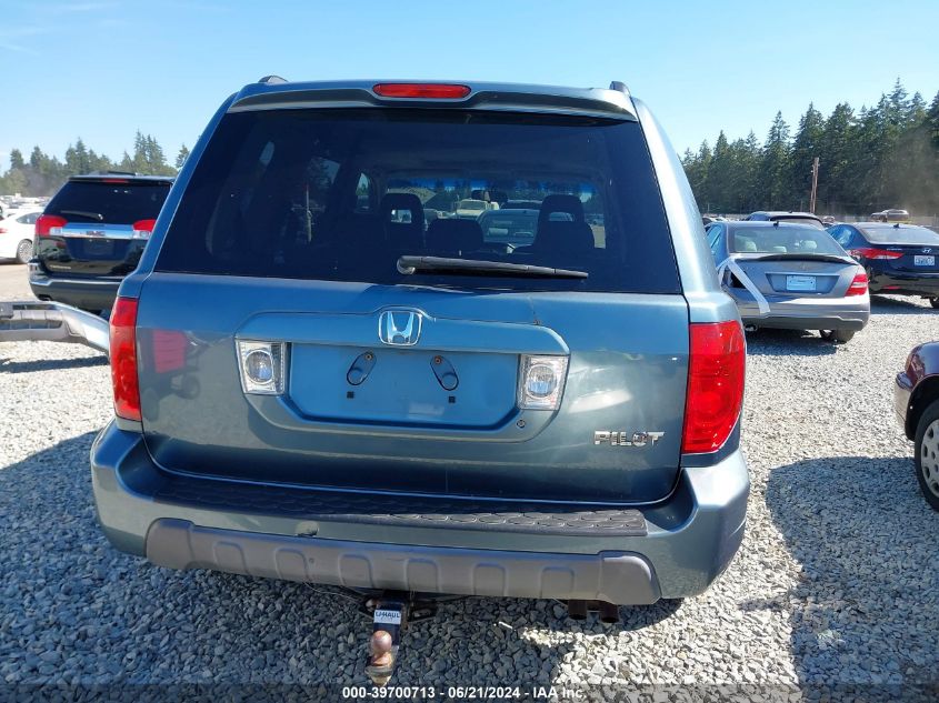 2005 Honda Pilot Ex-L VIN: 2HKYF18595H519579 Lot: 39700713