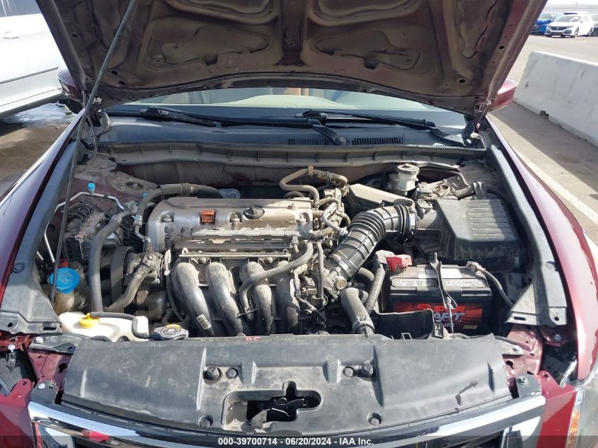 2010 Honda Accord 2.4 Lx-P VIN: 1HGCP2F41AA072059 Lot: 39700714