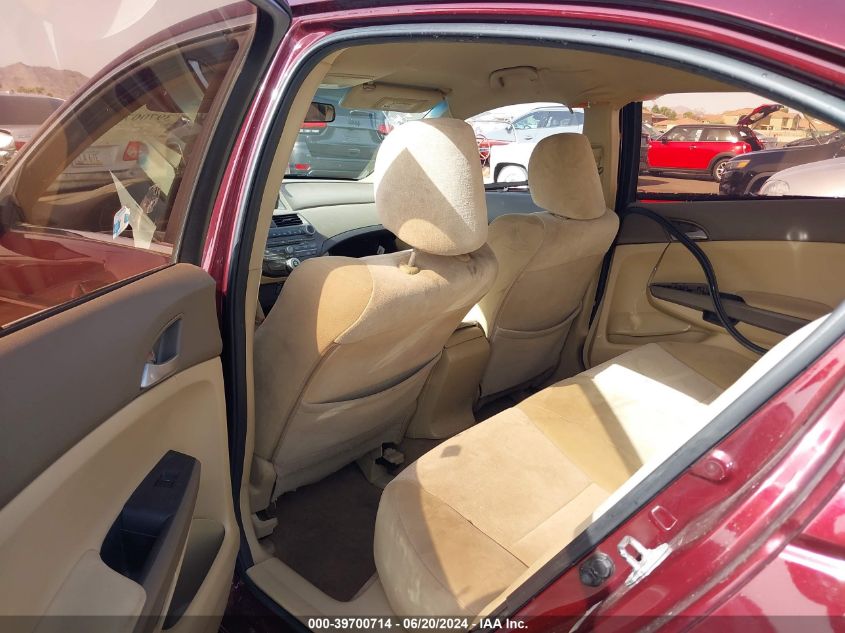 2010 Honda Accord 2.4 Lx-P VIN: 1HGCP2F41AA072059 Lot: 39700714