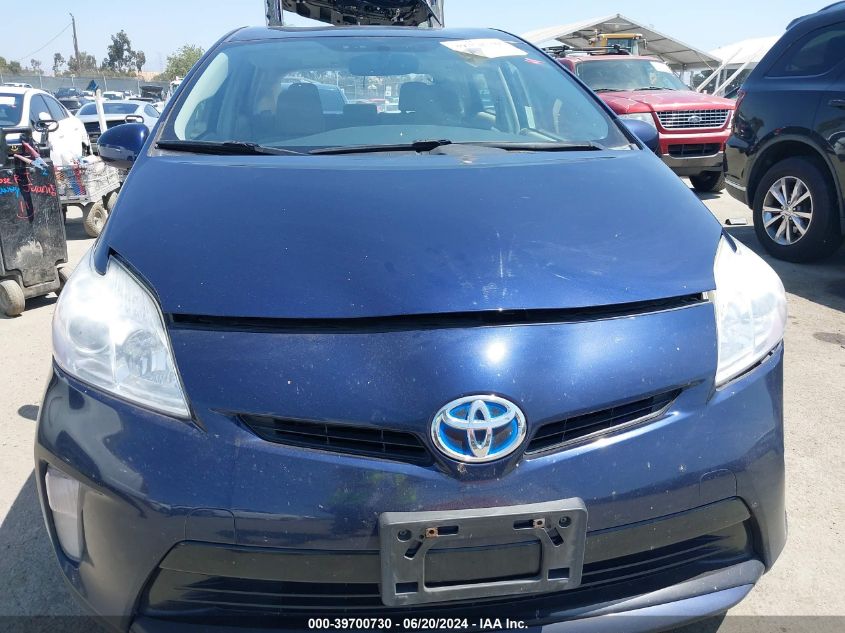 2013 Toyota Prius Three VIN: JTDKN3DU4D0338869 Lot: 39700730