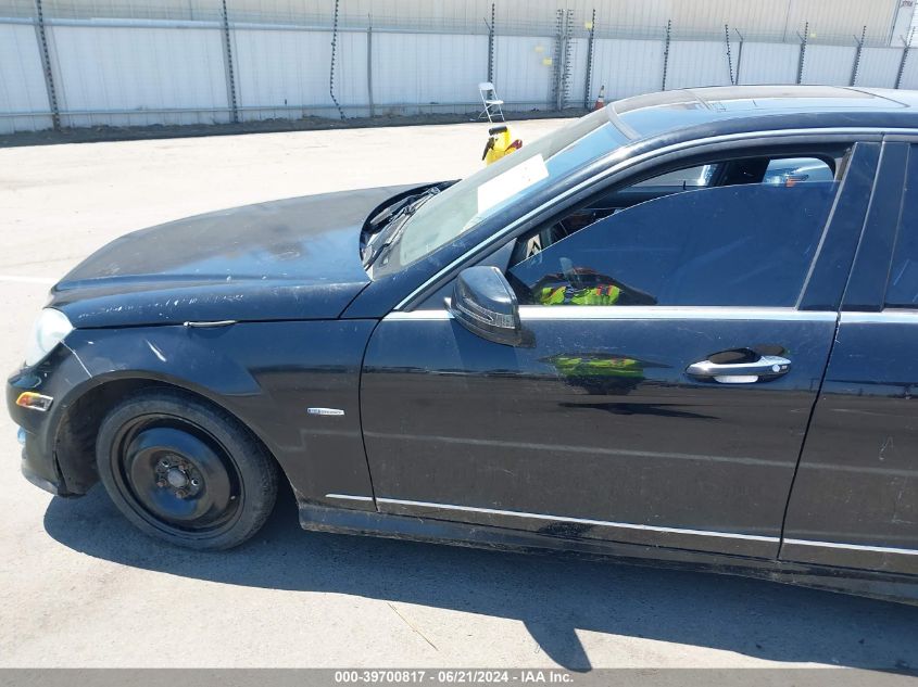 2012 Mercedes-Benz C 250 VIN: WDDGF4HB6CA644519 Lot: 39700817