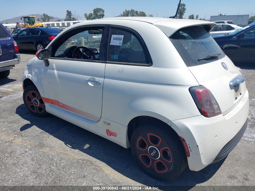 2014 Fiat 500E Battery Electric VIN: 3C3CFFGE3ET225396 Lot: 39700842