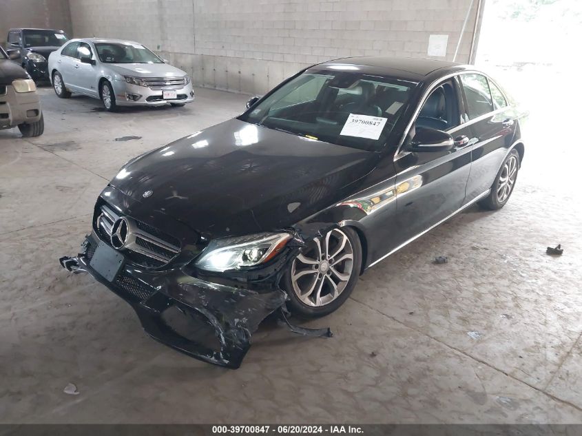 55SWF4KB8FU082695 2015 MERCEDES-BENZ C CLASS - Image 2