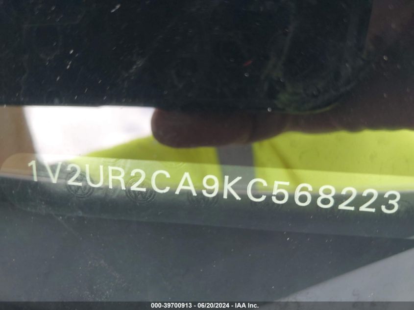 2019 Volkswagen Atlas Se VIN: 1V2UR2CA9KC568223 Lot: 39700913