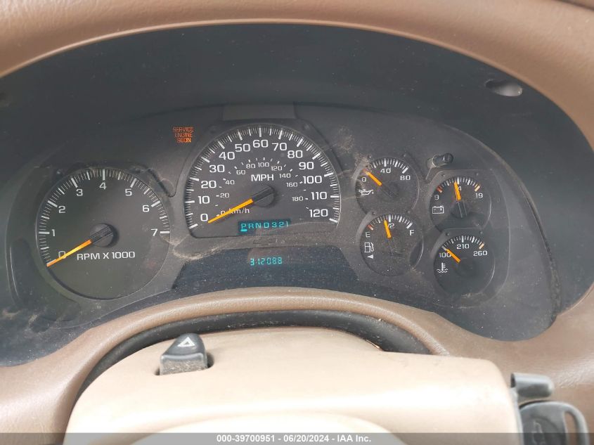 2002 Chevrolet Trailblazer Lt VIN: 1GNDS13S522271567 Lot: 39700951