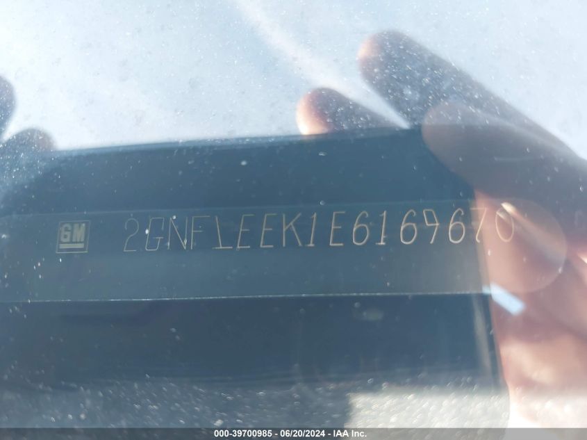 2014 Chevrolet Equinox Ls VIN: 2GNFLEEK1E6169670 Lot: 39700985