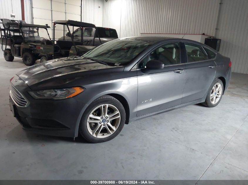 2018 FORD FUSION S HYBRID - 3FA6P0UU4JR261674