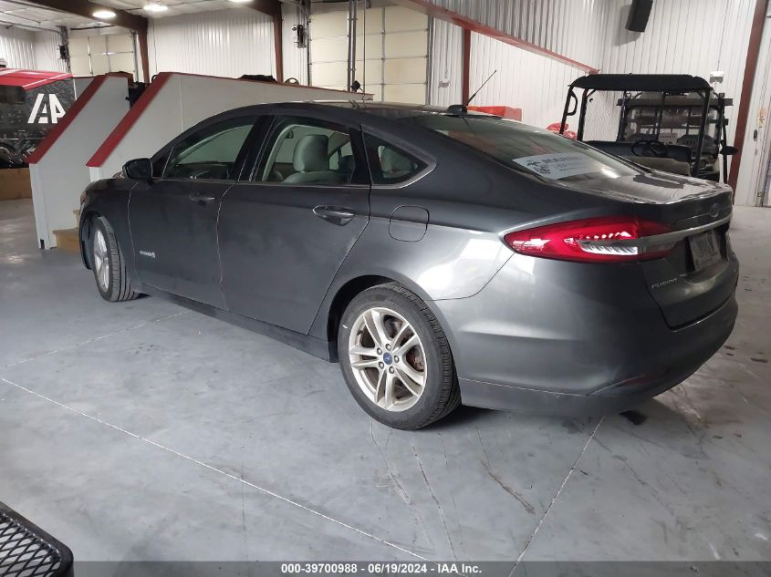 2018 FORD FUSION S HYBRID - 3FA6P0UU4JR261674