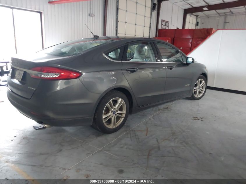 2018 FORD FUSION S HYBRID - 3FA6P0UU4JR261674