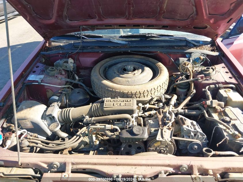 1988 Subaru Gl 4Wd VIN: JF2AN53B0JE412487 Lot: 39700998