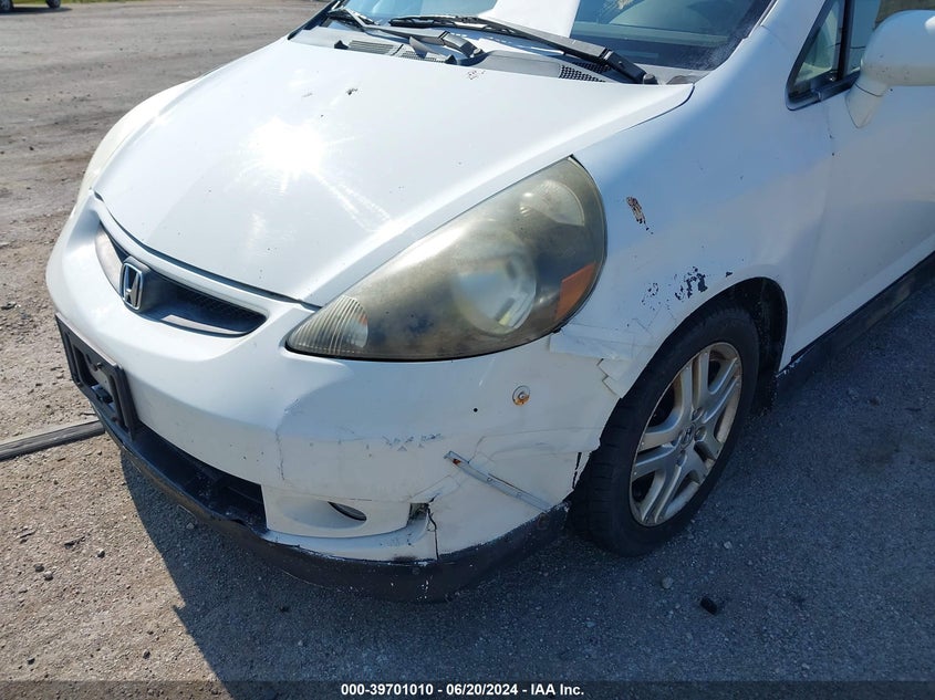 2007 Honda Fit Sport VIN: JHMGD38647S068439 Lot: 39701010