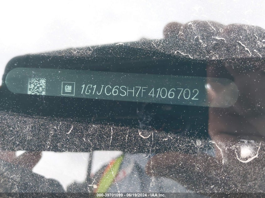 2015 CHEVROLET SONIC LT AUTO - 1G1JC6SH7F4106702