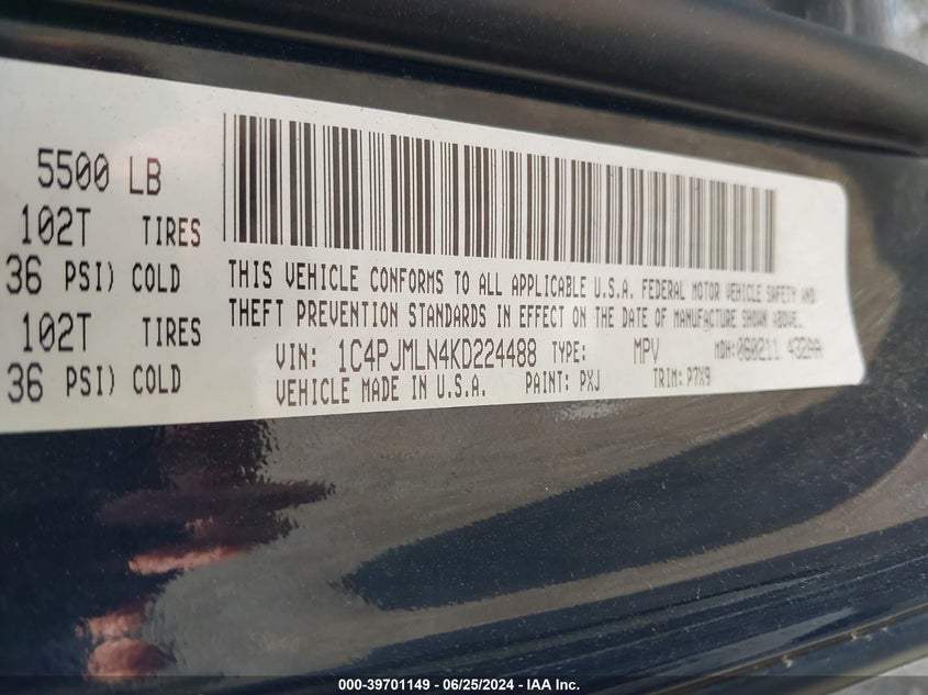 2019 JEEP CHEROKEE LATITUDE PLUS 4X4 - 1C4PJMLN4KD224488