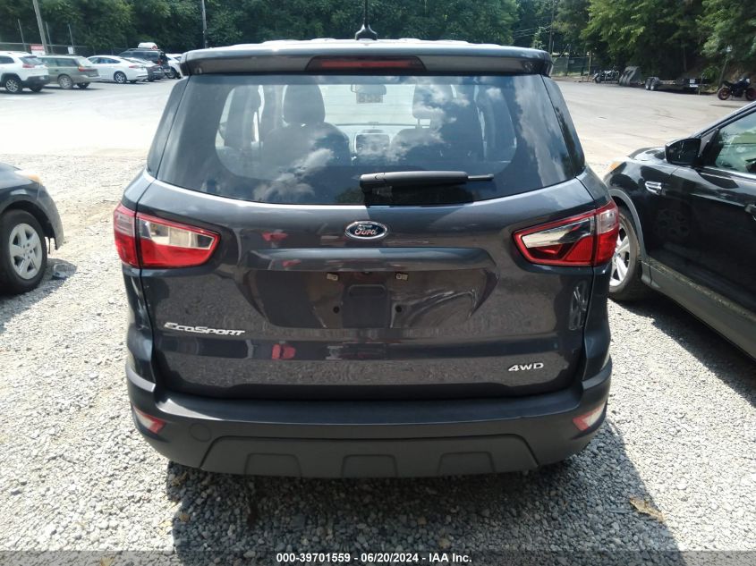 2022 Ford Ecosport S VIN: MAJ6S3FL4NC458529 Lot: 39701559