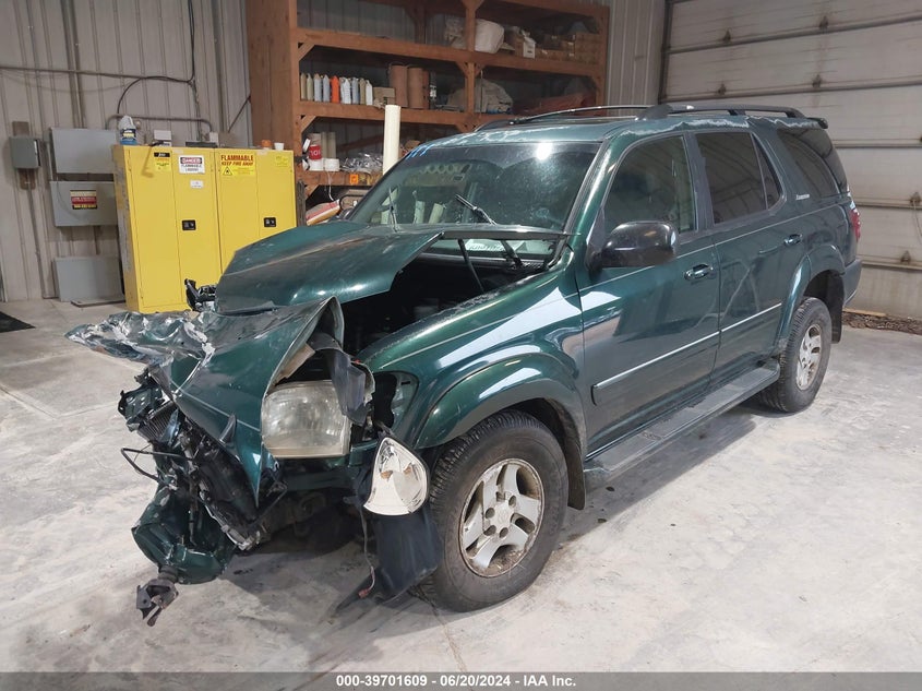 2002 Toyota Sequoia Limited VIN: 5TDBT48A52S076463 Lot: 39701609