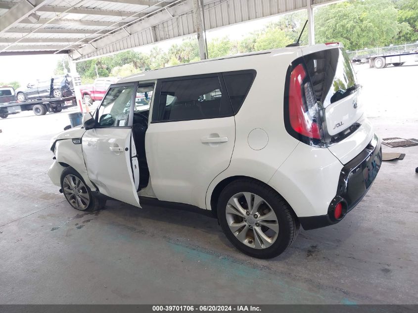 2016 Kia Soul + VIN: KNDJP3A51G7262896 Lot: 39701706