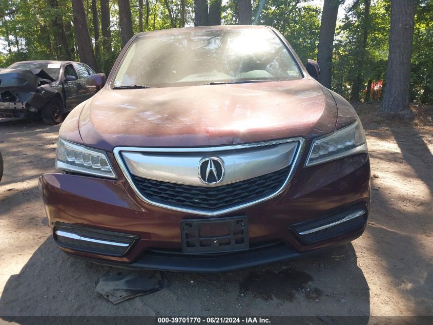 2015 Acura Mdx Technology VIN: 5FRYD4H40FB021543 Lot: 39701770