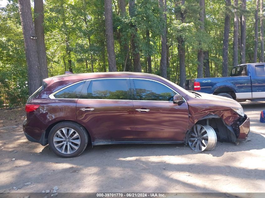 2015 Acura Mdx Technology VIN: 5FRYD4H40FB021543 Lot: 39701770
