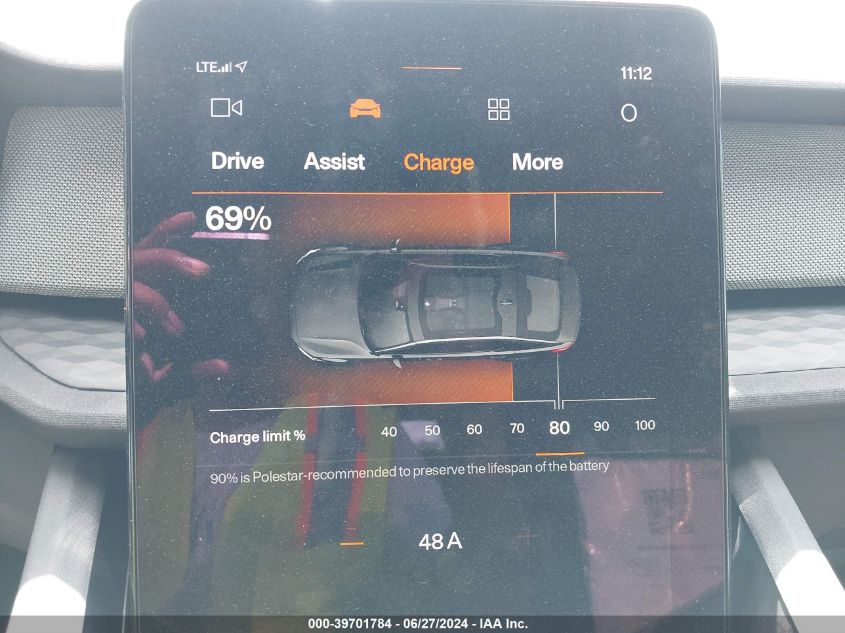 2024 Polestar 2 Long Range Dual Motor/Long Range Dual Motor Plus VIN: YSMFD3KA3RL221193 Lot: 39701784