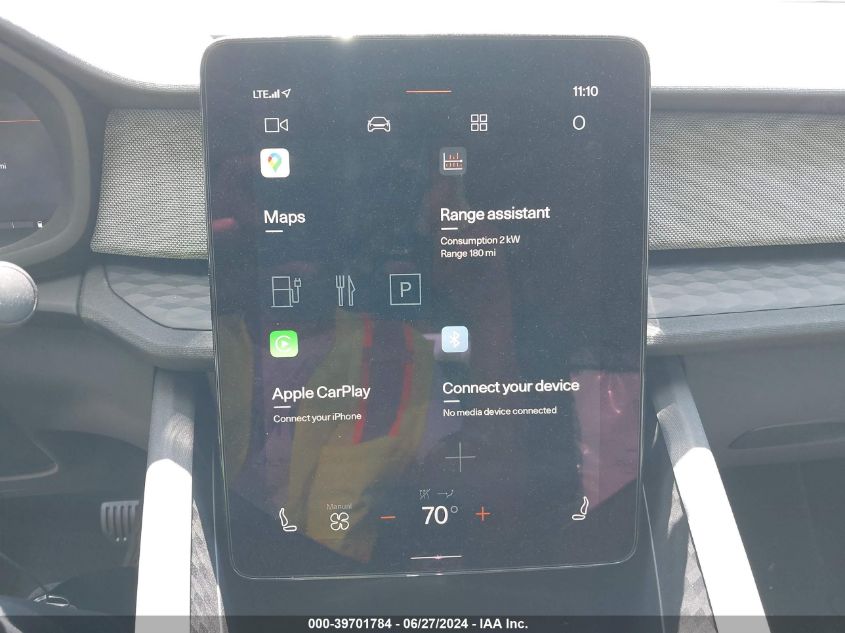 2024 Polestar 2 Long Range Dual Motor/Long Range Dual Motor Plus VIN: YSMFD3KA3RL221193 Lot: 39701784