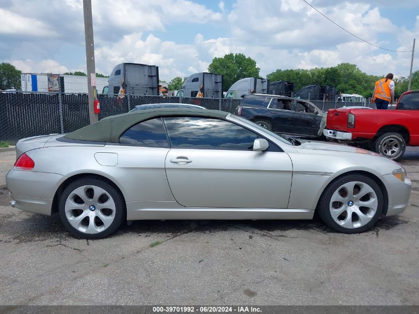 2004 BMW 645Ci VIN: WBAEK73464B260532 Lot: 39701992