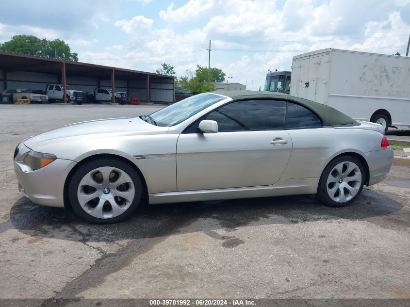 2004 BMW 645Ci VIN: WBAEK73464B260532 Lot: 39701992