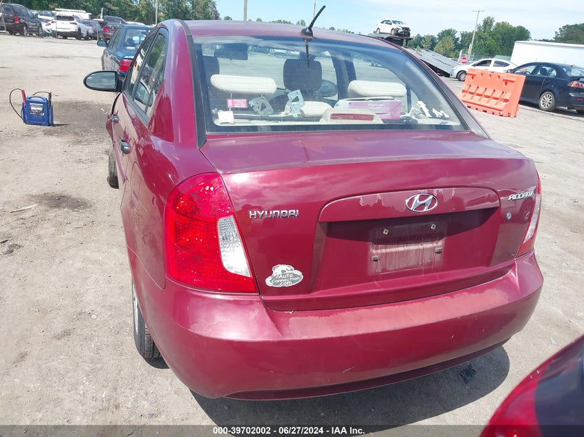 2009 Hyundai Accent Gls VIN: KMHCN46C89U369004 Lot: 39702002