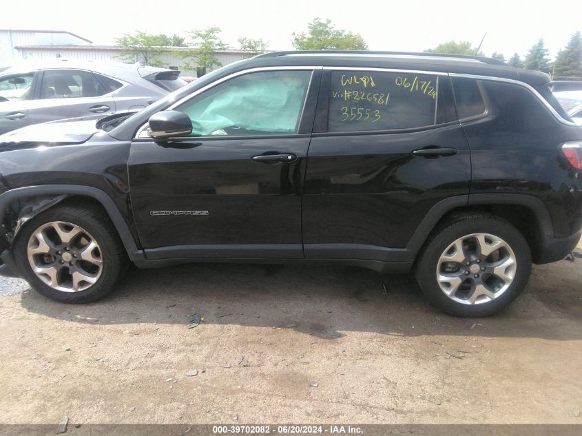 2019 Jeep Compass Limited VIN: 3C4NJDCB3KT826581 Lot: 39702082