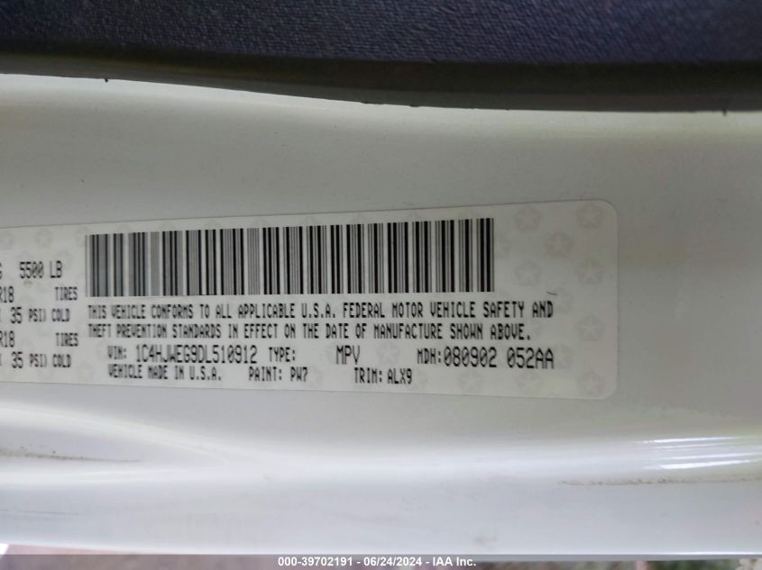 1C4HJWEG9DL510912 2013 Jeep Wrangler Unlimited Sahara