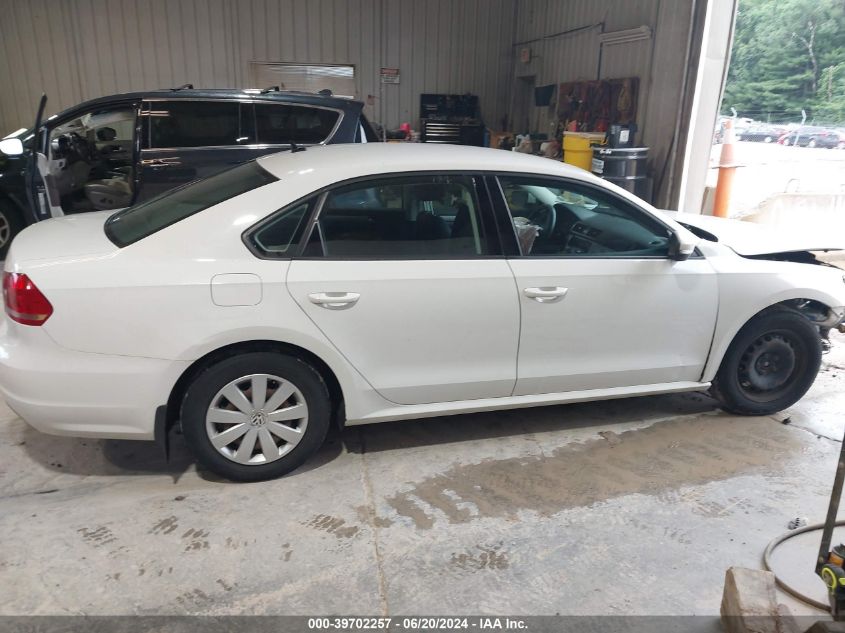 2013 Volkswagen Passat S VIN: 1VWAP7A36DC002046 Lot: 39702257